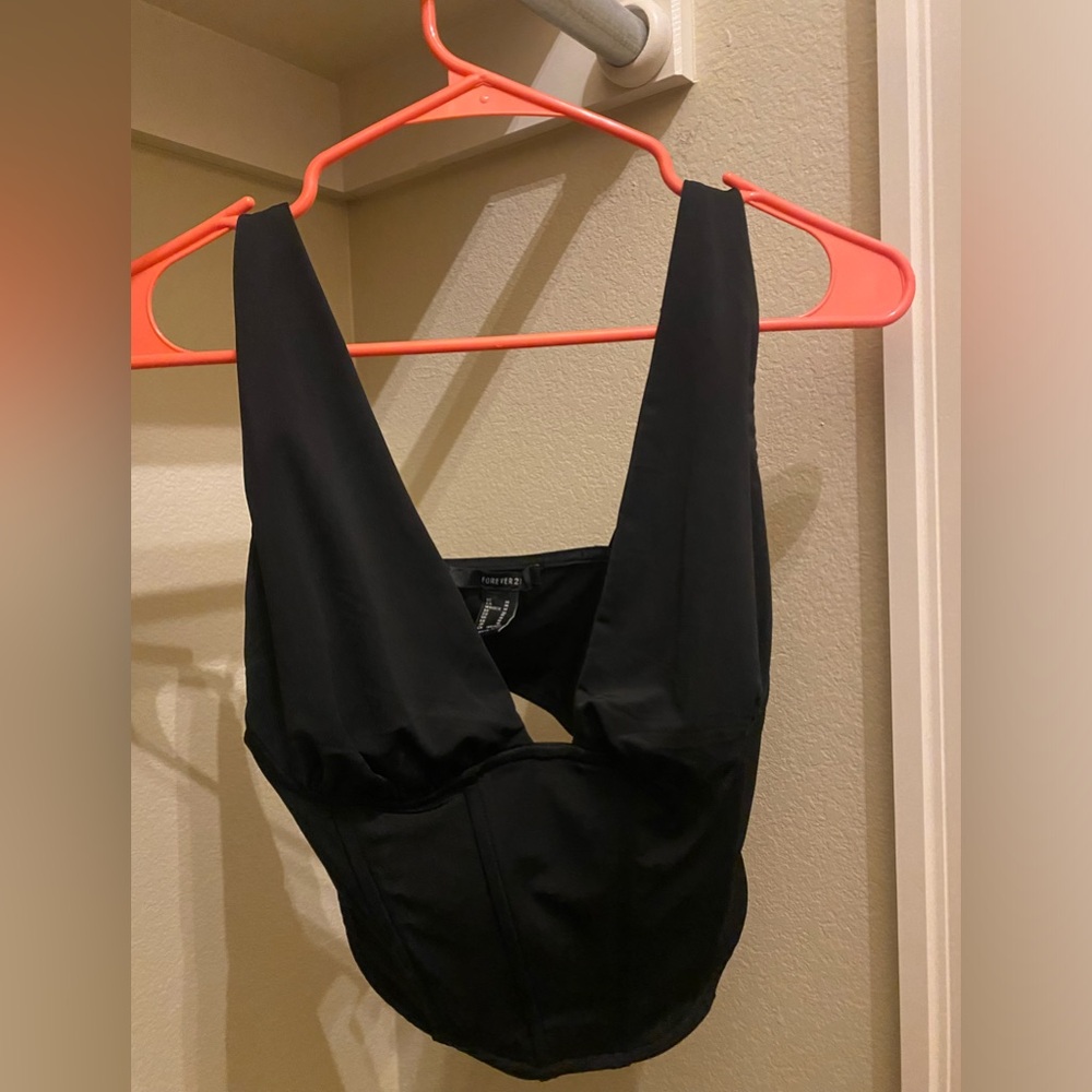 Forever 21 cropped corset cami